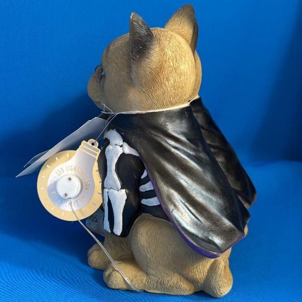 BRAND NEW FRENCHIE FRENCH BULLDOG LIGHT UP HALLOWEEN DECOR / DECORATION / STATUE - Picture 12 of 16
